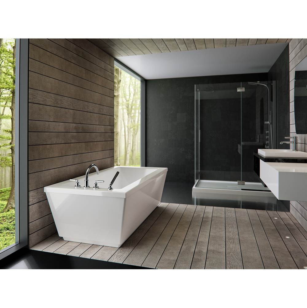 BAIN AUTOPORTANT MUNICH F2 RECTANGULAIRE BLANC (2 tailles)