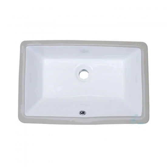 LAVABO SOUS-PLAN PORCELAINE RECTANGLE 21'' X 13'' BLANC